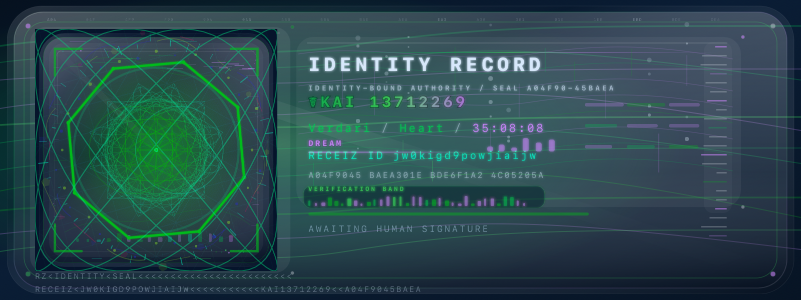 Identity Record jw0kigd9powjiaijw artwork