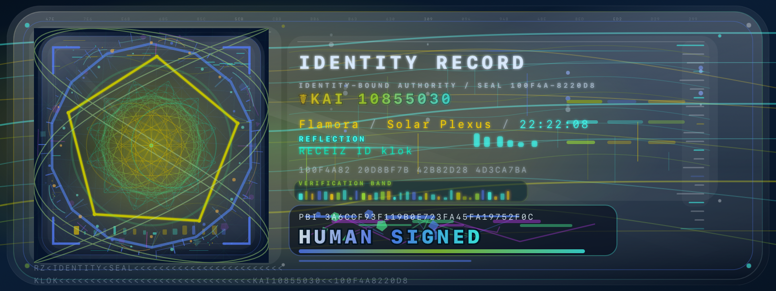 Signed Identity Record klok artwork