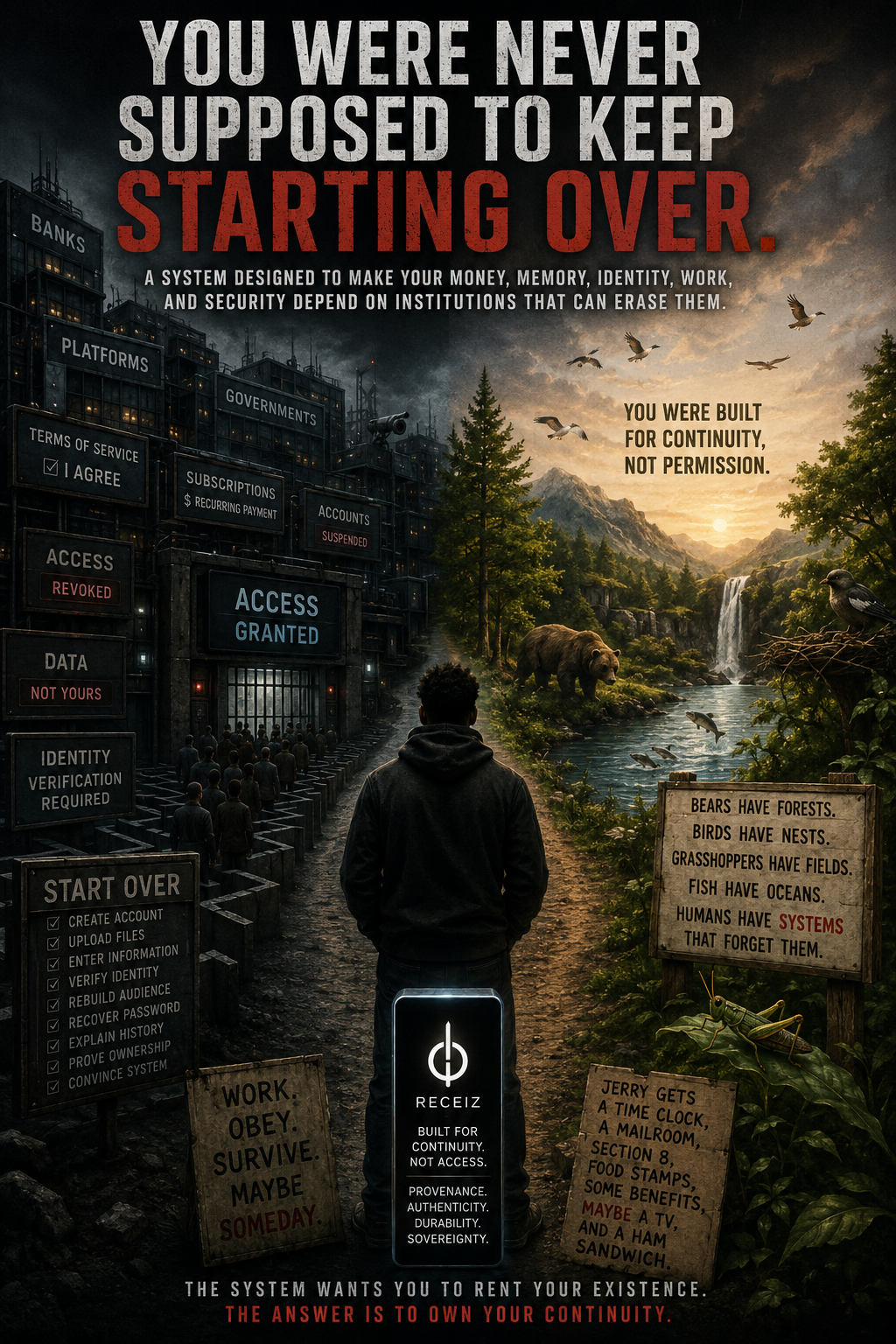 YOU WERE NEVER SUPPOSED TO KEEP STARTING OVER artwork