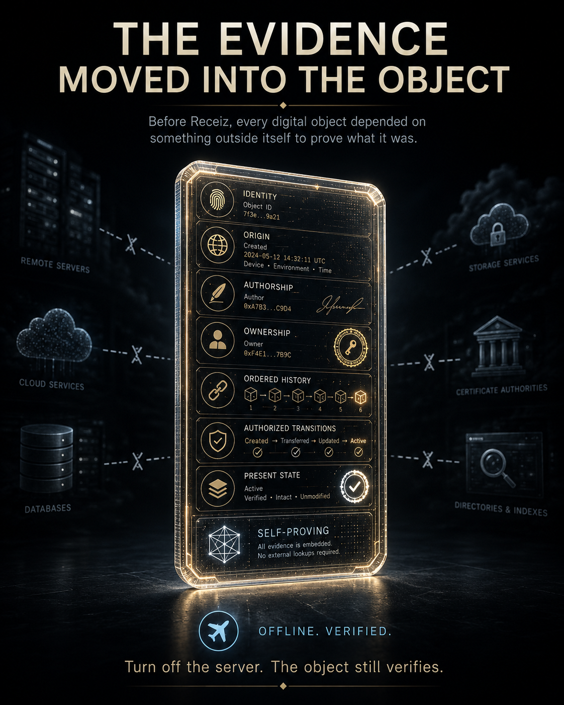 THE EVIDENCE MOVED INTO THE OBJECT artwork